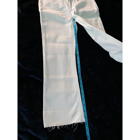 J.Crew Billie 9" demi-boot Mid-Rise Raw Hem Crop Jeans White Wash Size 24P NWT - Picture 12 of 12